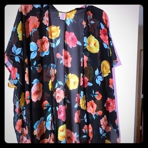 Beautiful floral kimono with black background